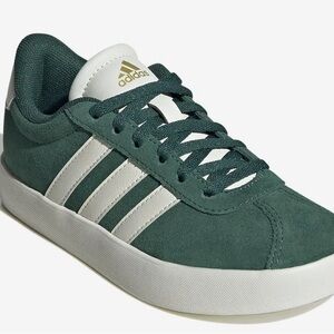 Adidas Green and White Sneakers